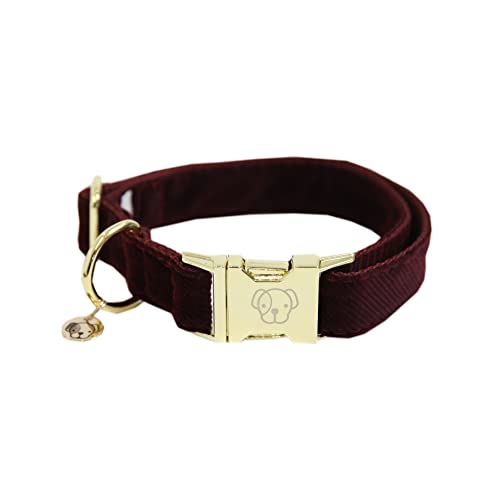 Kentucky Dogwear Corduroy Hundehalsband, Größe:L, Farbe:Bordeaux von Kentucky