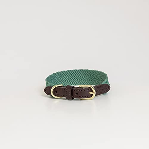 Kentucky Dogwear Jacquard Hundehalsband, Größe:M, Farbe:Olive von Kentucky