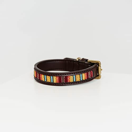 Kentucky Dogwear - Hundehalsband - Handgeknüpfte Perlen - Orange & Schwarz - Größe L - 62cm von Kentucky