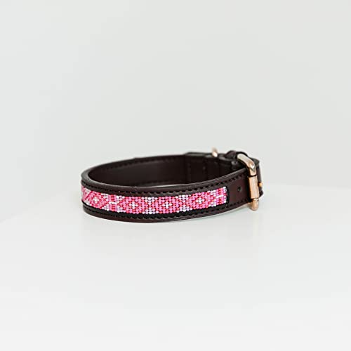 Kentucky Dogwear - Hundehalsband - Handgeknüpfte Perlen - Rosa - Größe XXS - 28cm von Kentucky