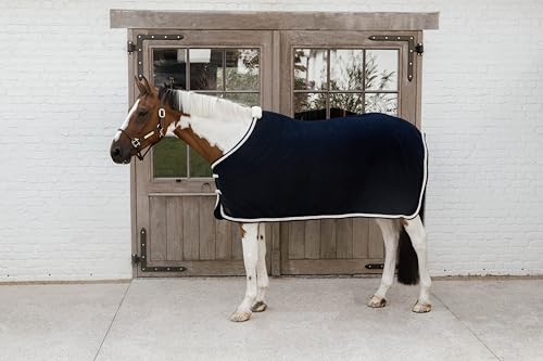 Kentucky - Abschwitzdecke Fleece geflochtene Kordel Marine 145-6'6 von Kentucky