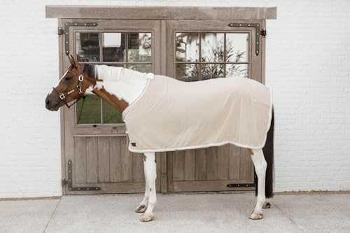 Kentucky - Abschwitzdecke Fleece geflochtene Kordel beige 155-6'9 von Kentucky