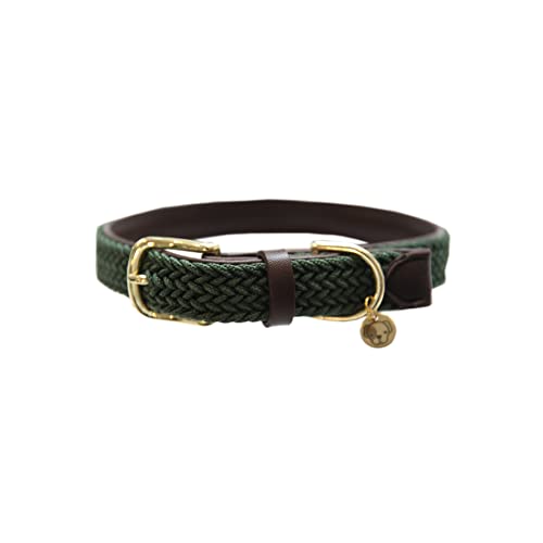 Kentucky Dogwear - Hundehalsband - Geflochtenes Nylon - Olivgrün - Größe S - 42cm von Kentucky