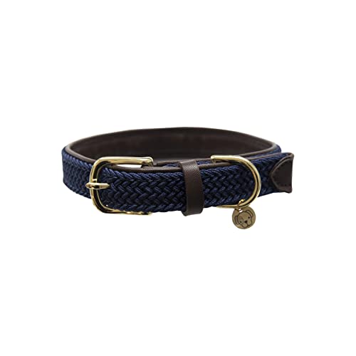 Gefl. Nylon Hundehalsband navy M/L von Kentucky