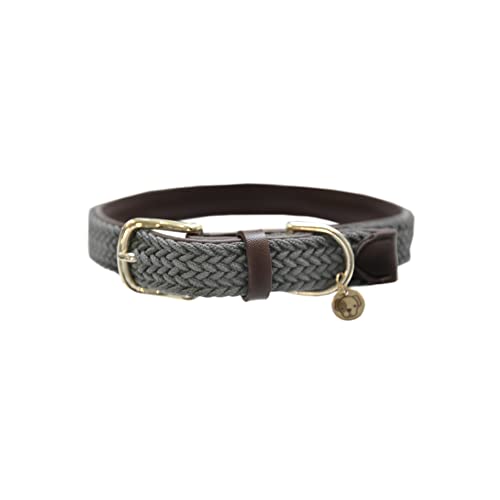 Kentucky Dogwear - Hundehalsband - Geflochtenes Nylon - Grau - Größe M - 50cm von Kentucky