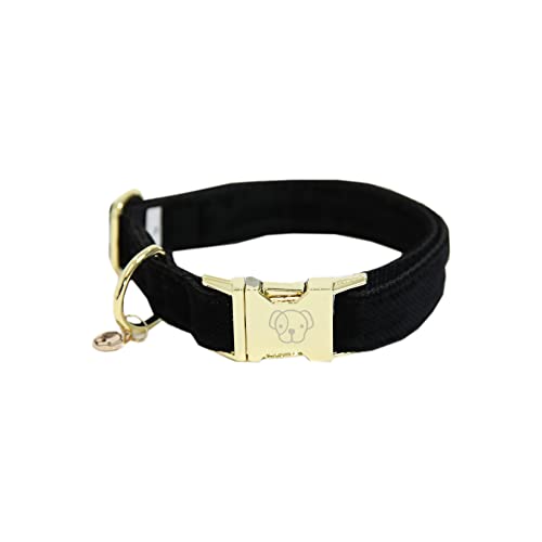 Kentucky Dogwear Corduroy Hundehalsband, Größe:L, Farbe:schwarz von Kentucky