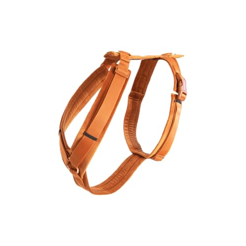 Kentucky Dogwear Hundegeschirr für kleine Hunde (Small, 26 – 40 cm), Velours, Orange, hochwertig, einfacher Verschluss, einfach verstellbar, bequem, stylisch, Geschirr für Hunde und Welpen von Kentucky