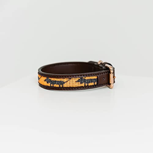 Kentucky Dogwear - Hundehalsband - Handgeknüpfte Perlen - Orange Mix - Größe L - 62cm von Kentucky