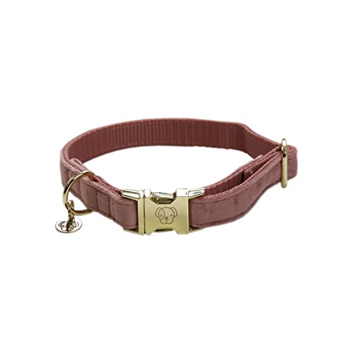 Kentucky Dogwear Velvet Dog Collar Hundehalsband, Größe:L, Farbe:Rose von Kentucky