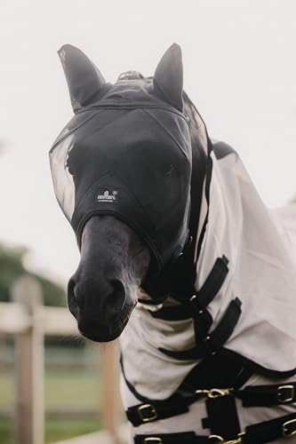 Kentucky Horsewear - Fliegenmaske - Klassisch mit Ohren - Schwarz - Fliegenmaske für Pony von Kentucky