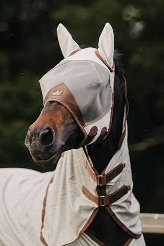 Kentucky Horsewear - Fliegenmaske - Classic mit Ohren - Silber - Fliegenmaske Full von Kentucky