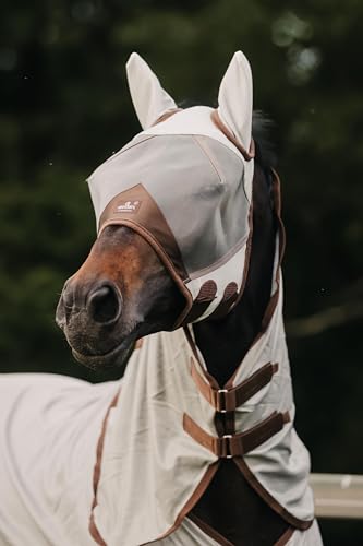 Kentucky Horsewear - Fliegenmaske - Classic mit Ohren - Silber - Fliegenmaske Full von Kentucky