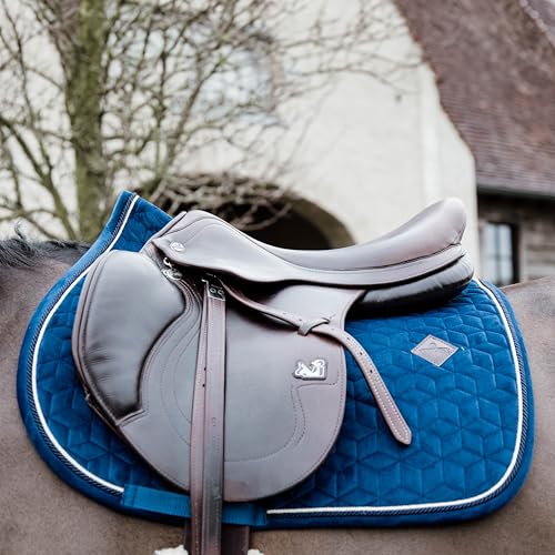 Kentucky Horsewear - Schabracke - Basic Velvet Satteldecke - Springen - Cob - Marine von Kentucky