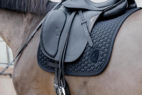 Kentucky Horsewear - Schabracke - Schabracke geflochtenes 3D-Logo - Dressur - Schwarz von Kentucky