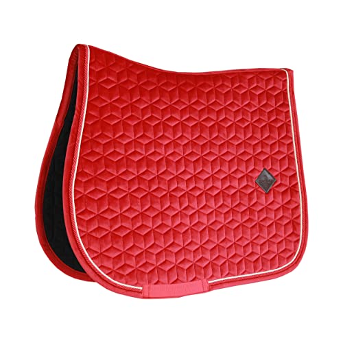 Kentucky Horsewear - Samt Satteldecke - Schabracke - Springen - Rot von Kentucky