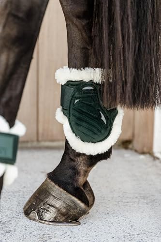 Kentucky - Vegan Sheepskin Steichkappe Junge Pferde Velvet dunkel grün L von Kentucky