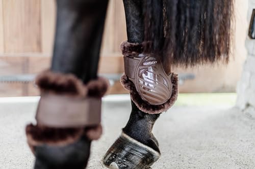 Kentucky - Vegan Sheepskin young horse fetlock boots braun/Fell braun L von Kentucky