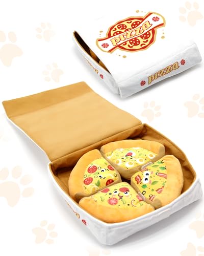 Kenuak® Pizza, Interaktives Hundespielzeug Unzerstörbar, Hundespielzeug Große Hunde, Hundezubehör, Hundespielzeug Intelligenz, Hundespielzeug Quietschend von Kenuak