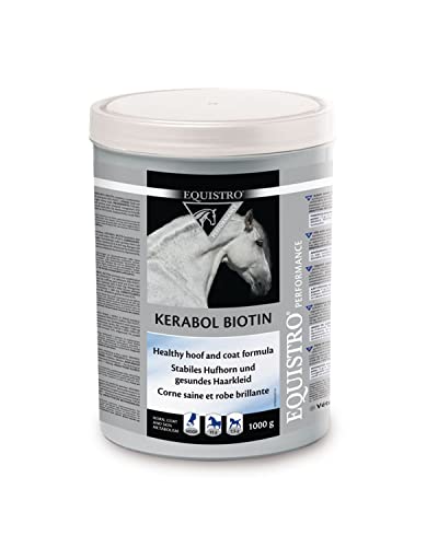 EQUISTRO® Kerabol Biotin| Ergänzungsfuttermittel für Pferde | Fördert EIN gesundes Hufwachstum und Fellwachstum| Soforthilfe bei geschädigtem Hufhorn | 1.000g von Vetoquinol - Equistro