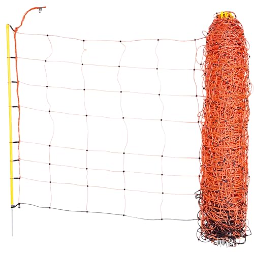 Kerbl Hobbyfarming ClassicNet, mobiler Weidezaun, Weidenetz, Einzelspitze, orange, 50m x 108cm, 13 Pfähle, 3 Jahre Garantie auf UV-Stabilität Kerbl Hobbyfarming ClassicNet, mobiler Weidezaun, Weidenetz, Einzelspitze, orange, 50m x 108cm, 13 Pfähle, 3 Jahre Garantie auf UV-Stabilität von Kerbl Hobbyfarming