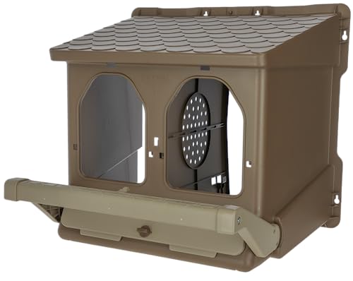 KERBL Doppellegenest (Nestbox aus recyceltem Kunststoff, 60 x 54 x 40 cm Eierablage in Braun) 73146/1 von Kerbl Hobbyfarming