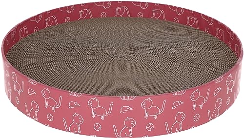 Kerbl Katzenkratzbett Circle (rundes Kratzbrett für Katzen, Kratzpappe, Katzenspielzeug aus Wellpappe, Kratzmatte, Höhe: 5,5cm, Ø34cm) 84441 von Kerbl Pet