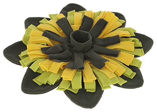 Kerbl Pet 80747 Schnüffelteppich Sunflower gelb/grün, Durchmesser 40cm, 0.118 kg von Kerbl Pet