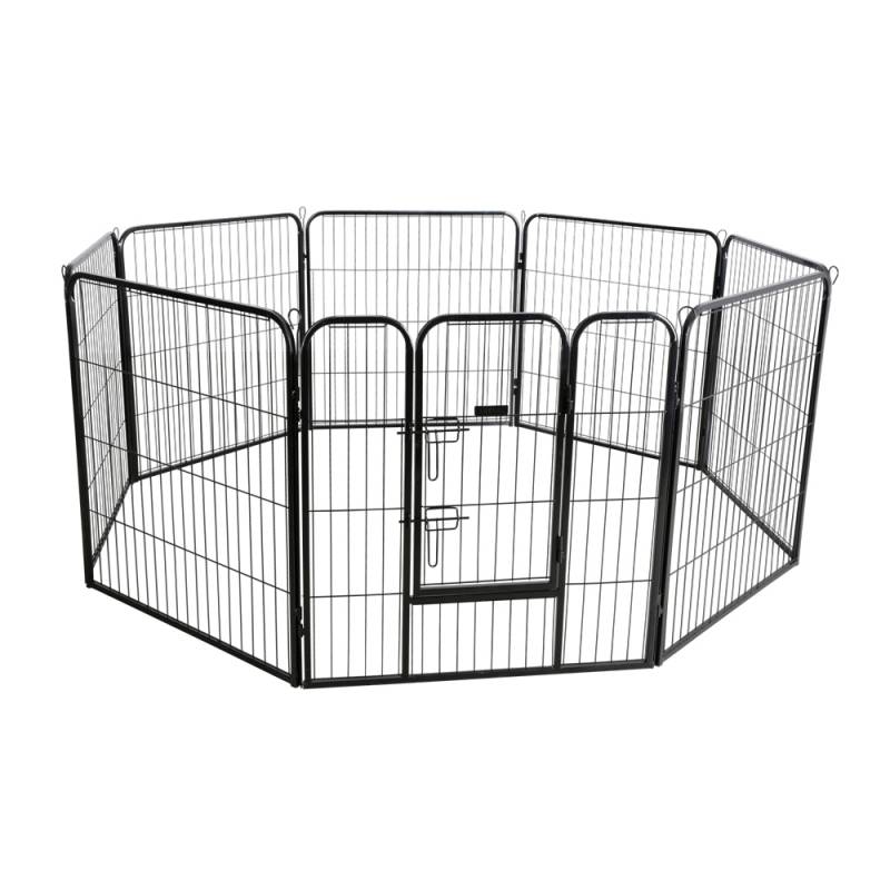 Kerbl Pet Gehege mit Türe für Hunde und Welpen - 8 Elemente à B 80 x H 77 cm von Kerbl Pet