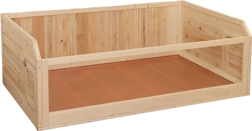 Kerbl Indoor Kleintierbehausung (Farbe natur, L x B x H 113,5 x 75,5 x 40 cm, mit Plexiglasfront, für Kaninchen/Meerschweinchen und Nager) 81753 von Kerbl Pet