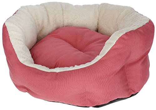 Kerbl Pet Pet Kittenbett, Kuschelbett für Kitten und kleine Katzen, Mit Wendekissen und Anitrutschboden, 45x40x20 cm, Himbeer-Rosa von Kerbl Pet