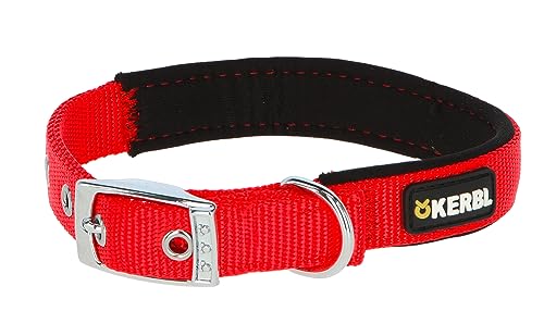 Kerbl Pet MIAMI PLUS Nylonhalsband mit Softeinlage, rot, 53-61cm/38mm von Kerbl Pet