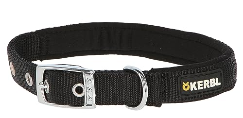 Kerbl Pet MIAMI PLUS Nylonhalsband mit Softeinlage, schwarz, 33-39cm von Kerbl Pet