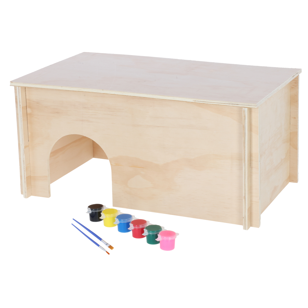 Kerbl Pet Nagerhaus zum Bemalen - L 50 x B 29 x H 24 cm, inkl. 6 Farben und Pinsel Kerbl Pet Nagerhaus zum Bemalen - L 50 x B 29 x H 24 cm, inkl. 6 Farben und Pinsel von Kerbl Pet