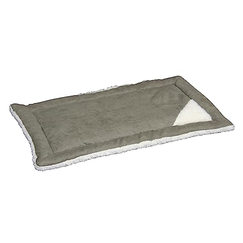 Kerbl Pet Pet Liegekissen Cleo, Wendekissen für Hunde und Katzen, Hunde-/Katzenbett mit Softplüsch und Velourstoff, Als Einlage für Transportboxen geeignet, 36x22x3 cm, Grau von Kerbl Pet