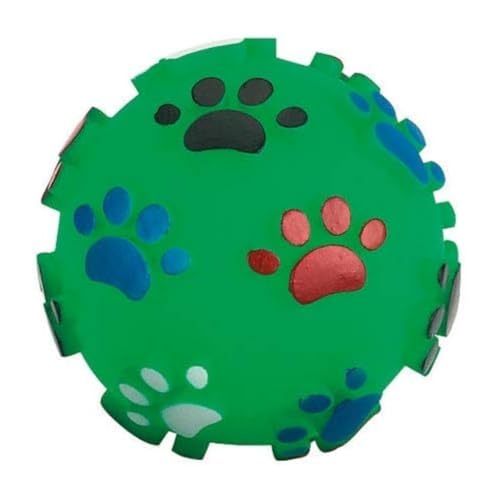 Kerbl Pet Vinyl-Ball, Muster: Pfotenabdrücke, 7 cm von Kerbl Pet