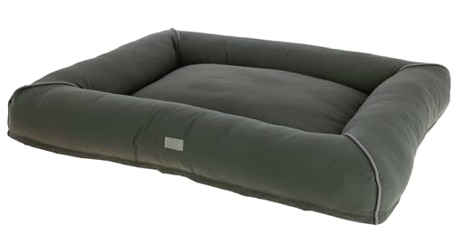 Kerbl Kuschelbett Jerome (Farbe dunkelgrün/grau, L x B x H 110 x 90 x 13 cm, waschbarer Bezug, mit Antirutschbeschichtung, Hundekissen) 80458 von Kerbl Pet