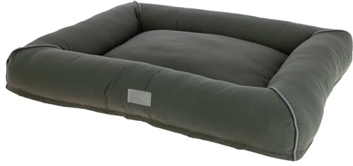 Kerbl Kuschelbett Jerome (Farbe dunkelgrün/grau, L x B x H 75 x 60 x 11 cm, waschbarer Bezug, mit Antirutschbeschichtung, Hundekissen) 80456 von Kerbl Pet