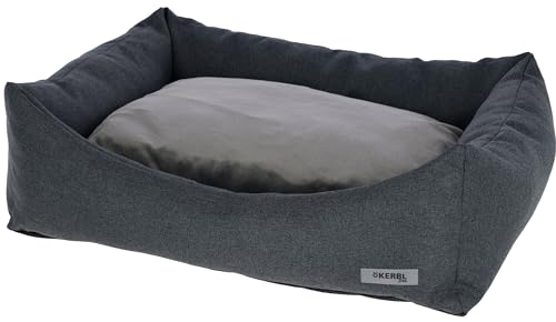 Kerbl Kuschelbett Platin Ortho (Farbe grau, L x B x H 80 x 60 x 25 cm, waschbar, mit rutschfester Unterseite, Hundekissen) 80478 von Kerbl Pet