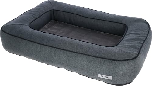 Kerbl Kuschelbett Platin Ortho (Farbe grau, L x B x H 97 x 70 x 18 cm, waschbar, mit rutschfester Unterseite, Hundekissen) 80480 von Kerbl Pet