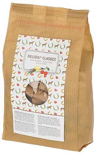 Kerbl Delizia Belohnungswürfel Classic (für Pferde, 1 kg Beutel, Geschmacksrichtung Vanille/Kirsche, mit natürlichem Gehalt an Mineralstoffen, Pferdesnack) 325123 von Kerbl