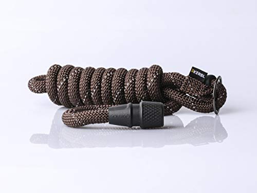 GOLEYGO Hundeleine Rope, Braun, Reflektiert leuchtend, Größe M 1,4-2m, Sicherer Magnet-klick-verschluss, Inkl. Adapter-Pin, Hundeleine für kleine & große Hunde bis 60kg, Maximale Belastung 200kg von Kerbl