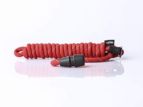 GOLEYGO Hundeleine Rope, Rot, Reflektiert leuchtend , Größe S 1,4-2m, Sicherer Magnetverschluss, Inkl. Adapter-Pin, Hundeleine für kleine Hunde bis 15kg, Maximale Belastung 100kg von Kerbl