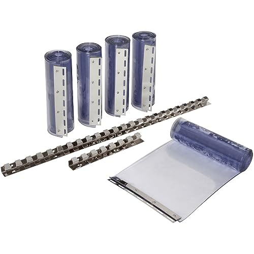 KERBL Streifenvorhang-Set (2x PVC Streifen Maße 30x225 cm, Stärke 3 mm, für Ställe / Paddocks / Hallen, Vorhang transparent, PVT, gegen Zugluft im Stall) 291162 von Kerbl