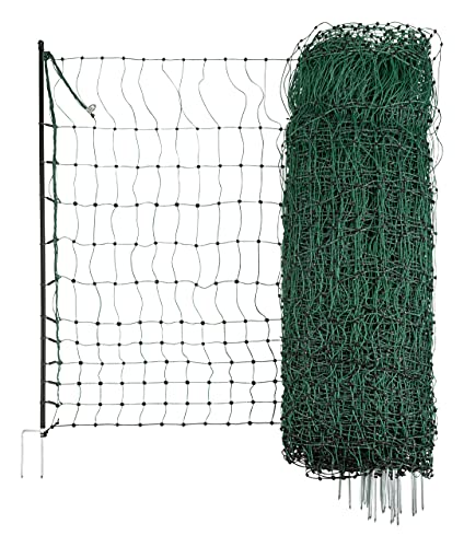 Kerbl 292274 Geflügelnetz grün, elektrisch leitend 15 m / 106cm / Doppelspitze, 3.6 kg von Kerbl Hobbyfarming