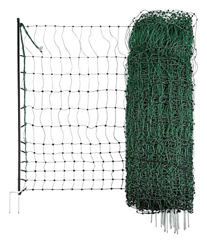 Kerbl Geflügelnetz PoultryNet 25 mtr., 106 cm Doppelspitze, grün, nicht elektrifizierbar 292279 von Kerbl Hobbyfarming