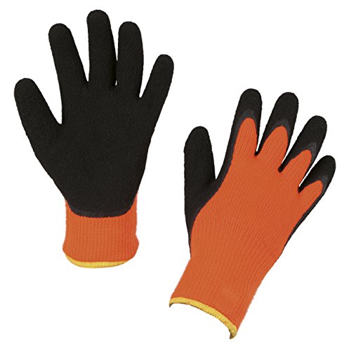 Kerbl 297484 Winterhs IceGrip Größe 10/XL, Strick-Hs Latex, orange von Kerbl