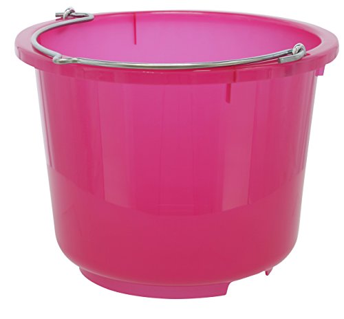 Kerbl 298801 Stall- und Baueimer, 12 L, transparent/rosa von Kerbl