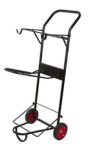 Kerbl Sattelcaddy (Farbe schwarz, B x H x T 48 x 127 x 78 cm, Gewicht 15 kg, fahrbar und klappbar, geeignet für Stall/Turnier und unterwegs) 321000 von Kerbl