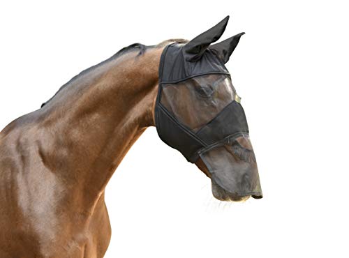 Kerbl 321274 Fly Mask Including Nose-Ridge and Ear Protection for Warmblood Horses von Covalliero