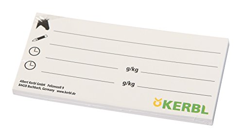 Kerbl 324483 Beschriftungskarten für Eimerabdeckung, 12 x 6 cm, 20 Stück von Kerbl